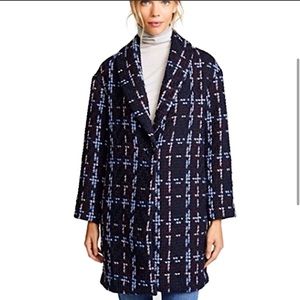Wayf Plaid‎ Tweed Long Coat Jacket S